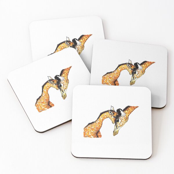 Item preview, Mom and baby giraffe, head to head designed and sold by artbysarahallen.