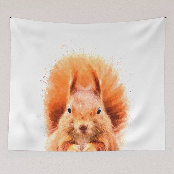 Item preview, Squirrel watercolor animals nursery decor designed and sold by DelzStudio.