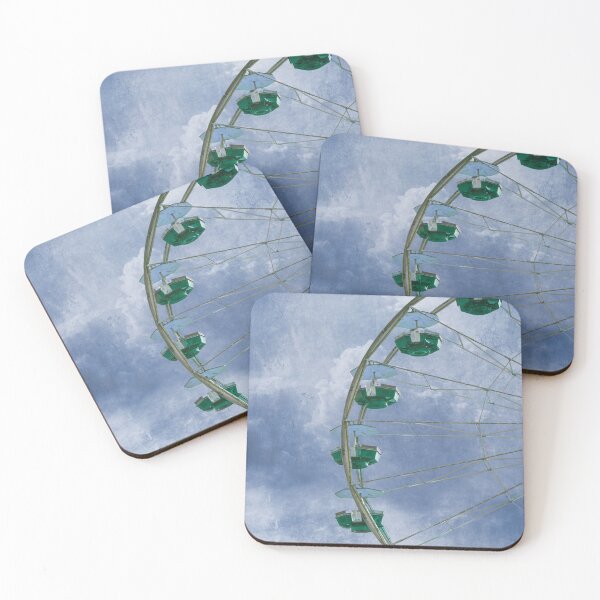 Item preview, Green Ferris Wheel on Blue designed and sold by Brooke T Ryan Photographic Art.