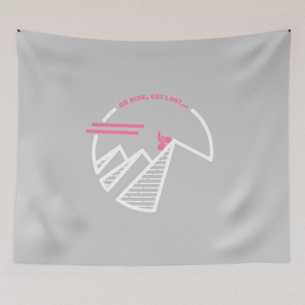 Item preview, Climbing Abstract Triple Peaks Grey White Pink designed and sold by RabeDesigns.