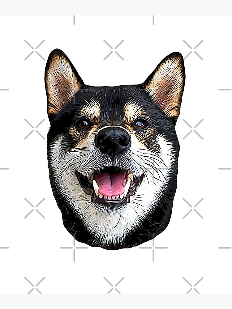 "Shiba Inu Black and Tan" Poster for Sale by ElegantCat | Redbubble