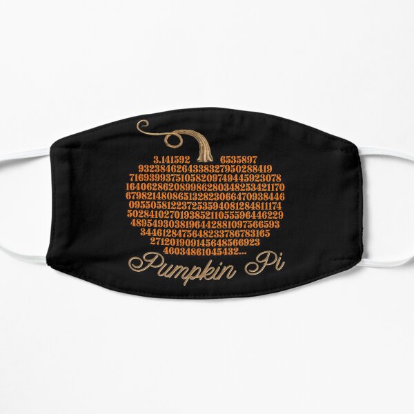 Pumpkin Pi Funny Fall Math Art Flat Mask