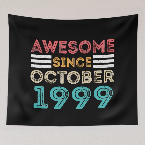 Item preview, Retro Vintage 21st Birthday - Awesome Since October 1999 designed and sold by meedTee.