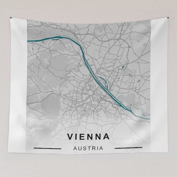 Item preview, VIENNA CİTY ROAD MAP POSTER designed and sold by rashadat.