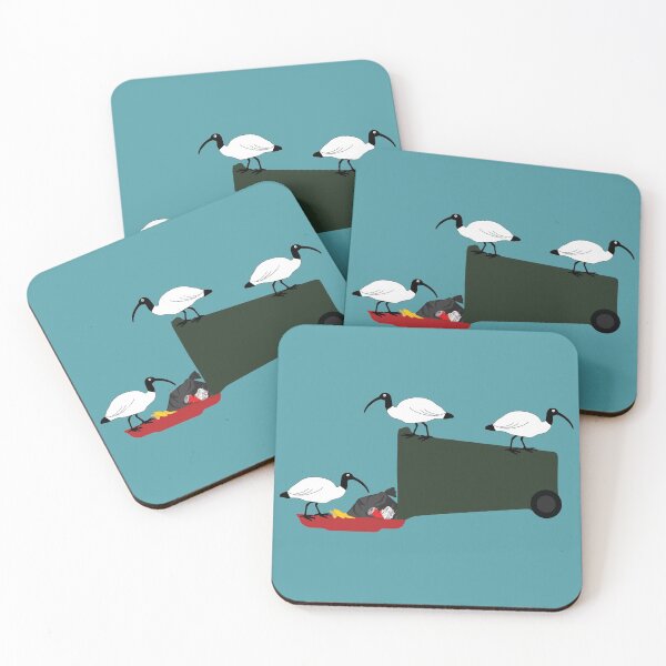 Item preview, Bin Chickens Eating Lunch on Sea Blue designed and sold by Digitaldingo.