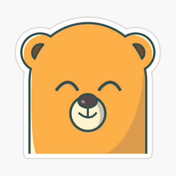 Cute Happy Bear Sticker