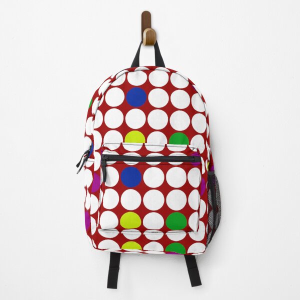 Item preview, White and colored dots on a red background. designed and sold by Francesko221.