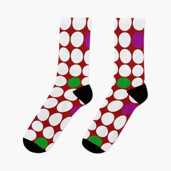 Item preview, White and colored dots on a red background. designed and sold by Francesko221.