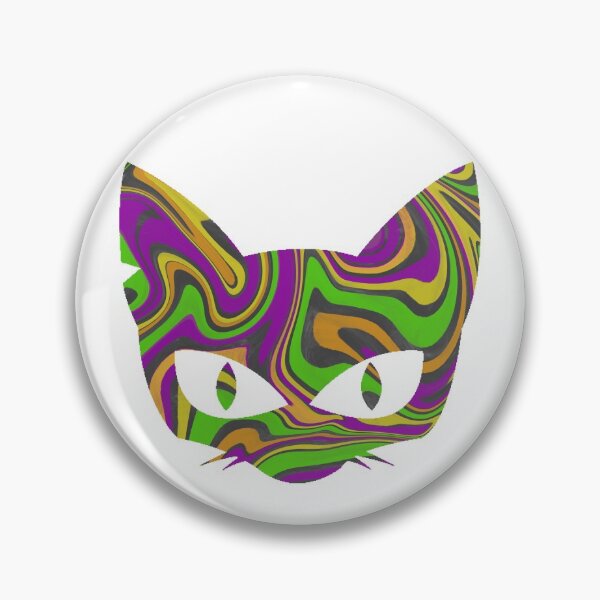 Artikelvorschau, Hexengebräu Halloween Katzengesicht Liquid Marble Design entworfen und verkauft von Wisps & Whiskers Designs.