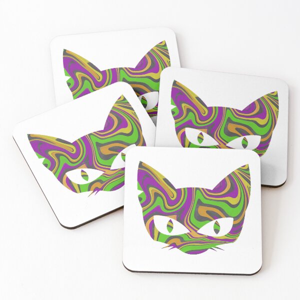 Artikelvorschau, Hexengebräu Halloween Katzengesicht Liquid Marble Design entworfen und verkauft von Wisps & Whiskers Designs.