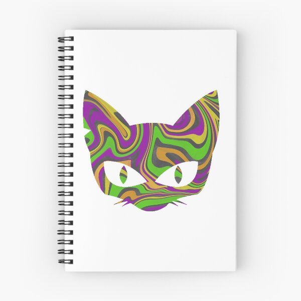 Artikelvorschau, Hexengebräu Halloween Katzengesicht Liquid Marble Design entworfen und verkauft von Wisps & Whiskers Designs.