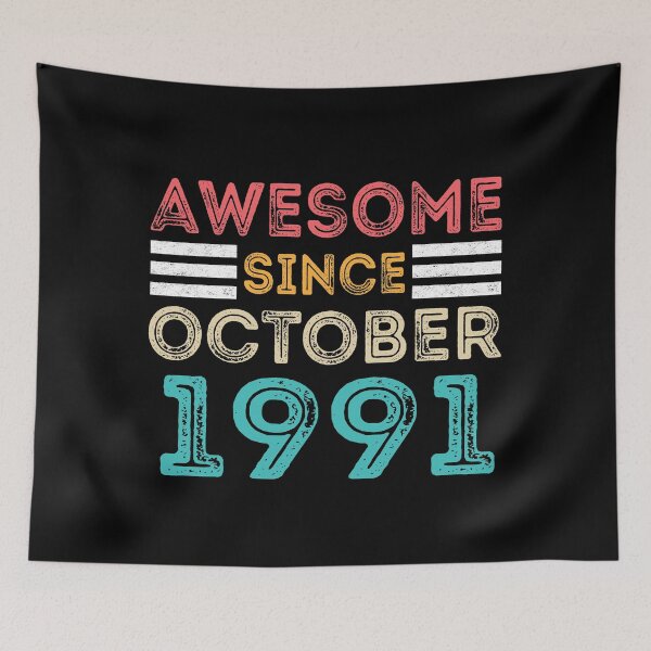 Item preview, Retro Vintage 29th Birthday - Awesome Since October 1991 designed and sold by meedTee.
