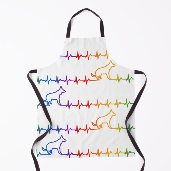 Item preview, Dog Heartbeat Pattern in Rainbow designed and sold by belly-e-luna.