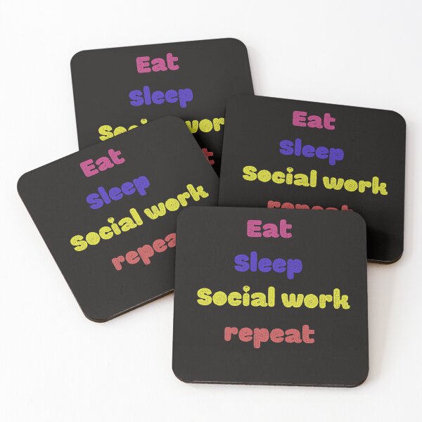 Item preview, eat sleep social work repeat designed and sold by EclairVanilla.