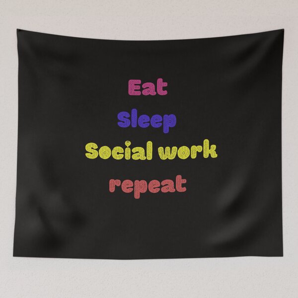 Item preview, eat sleep social work repeat designed and sold by EclairVanilla.
