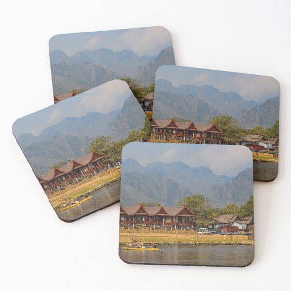 Item preview, Laos. Vang Vieng. Nam Song River. Mountains. designed and sold by vadim19.