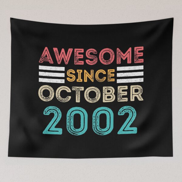 Item preview, Retro Vintage 19th Birthday - Awesome Since October 2002 designed and sold by meedTee.