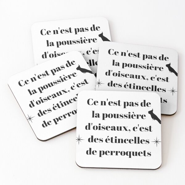 Item preview, It's not bird dust, it's parrot glitter quote black designed and sold by L'Atelier Oranjade.