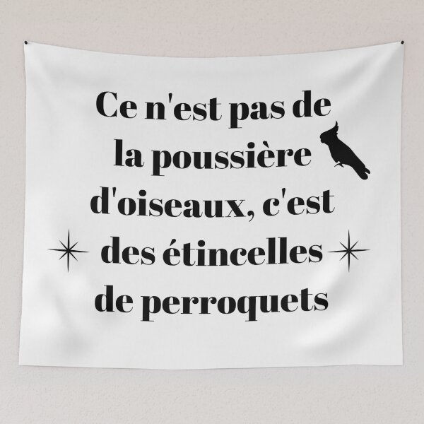 Item preview, It's not bird dust, it's parrot glitter quote black designed and sold by L'Atelier Oranjade.