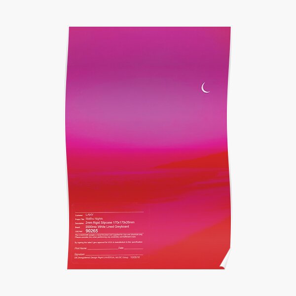 LANY Malibu Nights Poster