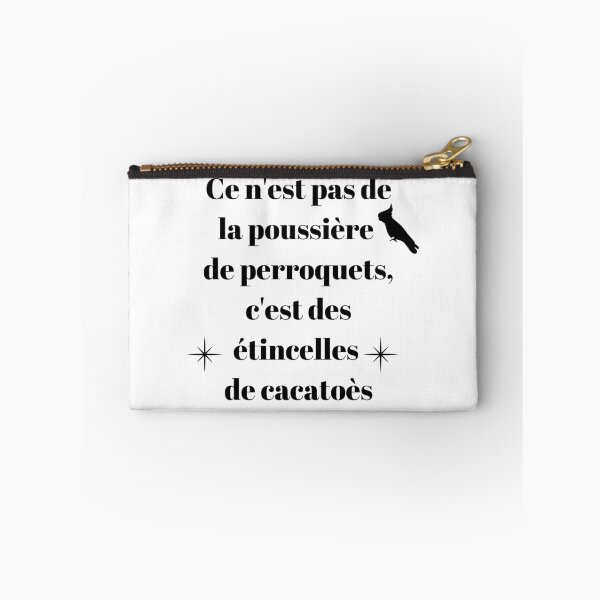 Item preview, It's not bird parrot , it's cockatoo glitter quote black french designed and sold by L'Atelier Oranjade.