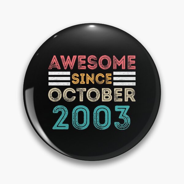Item preview, Retro Vintage 17th Birthday - Awesome Since October 2003 designed and sold by meedTee.