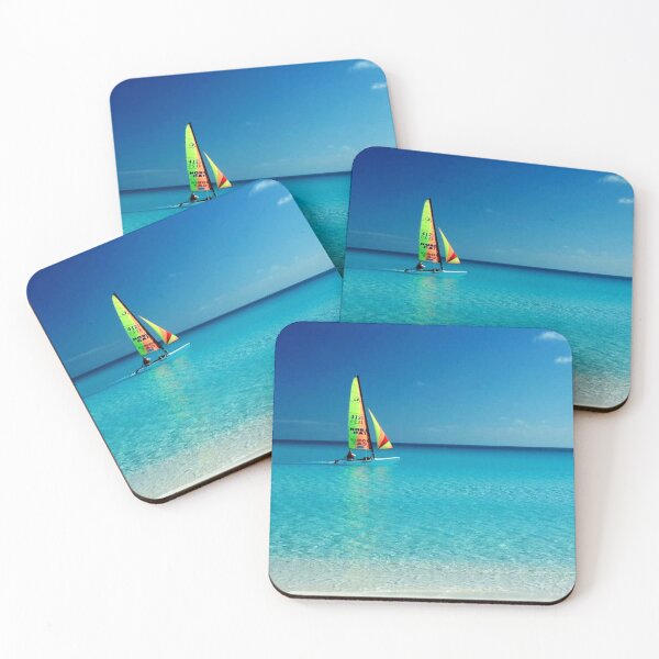 Item preview, Beautiful beach and sailboat - Cuban landscape designed and sold by HeckYeaDesigns.