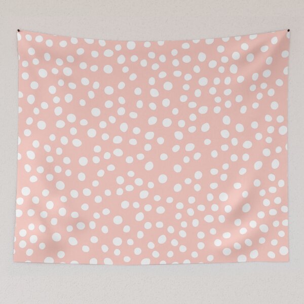 Item preview, Baby Pink Pastel White Dots Pattern designed and sold by Vic Torys ☆.