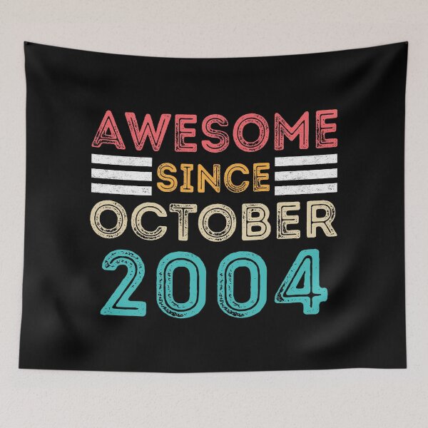 Item preview, Retro Vintage 16th Birthday - Awesome Since October 2004 designed and sold by meedTee.