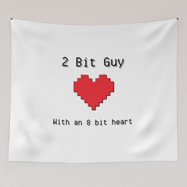 Item preview, 2 Bit Guy 8 Bit Heart designed and sold by narcocynic.