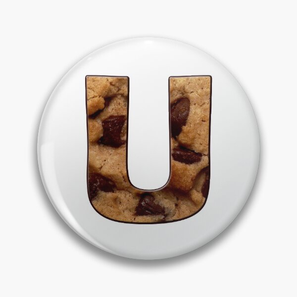 Item preview, Chocolate Chip Cookie Capital Letter U designed and sold by MoonsmileProd.