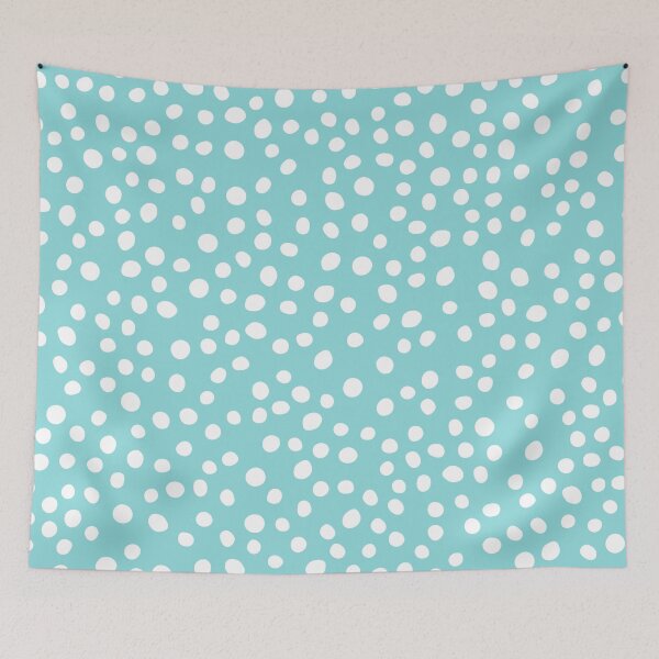 Item preview, Baby Blue Pastel White Dots Pattern designed and sold by Vic Torys ☆.