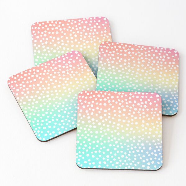 Item preview, Rainbow White Polka Dots Pattern designed and sold by Vic Torys ☆.