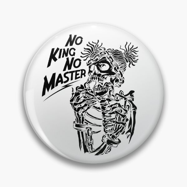 Item preview, No King No Master Skull Skeleton Art designed and sold by VladVintage.