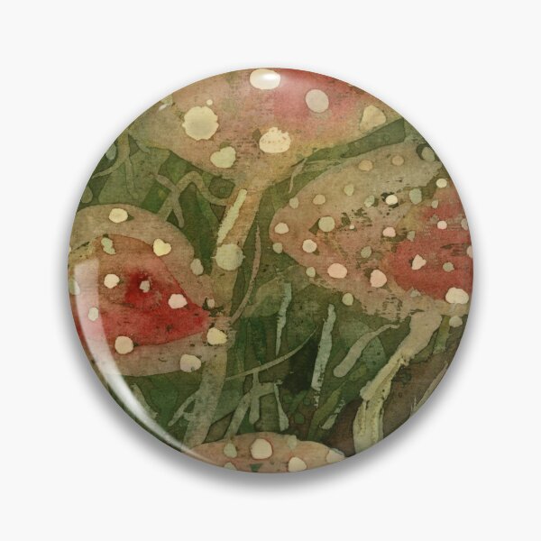 Item preview, painterly toadstools watercolor designed and sold by rysunki-malunki.