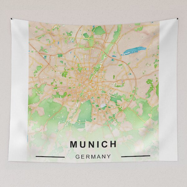 Item preview, MUNICH CİTY ROAD MAP POSTER designed and sold by rashadat.