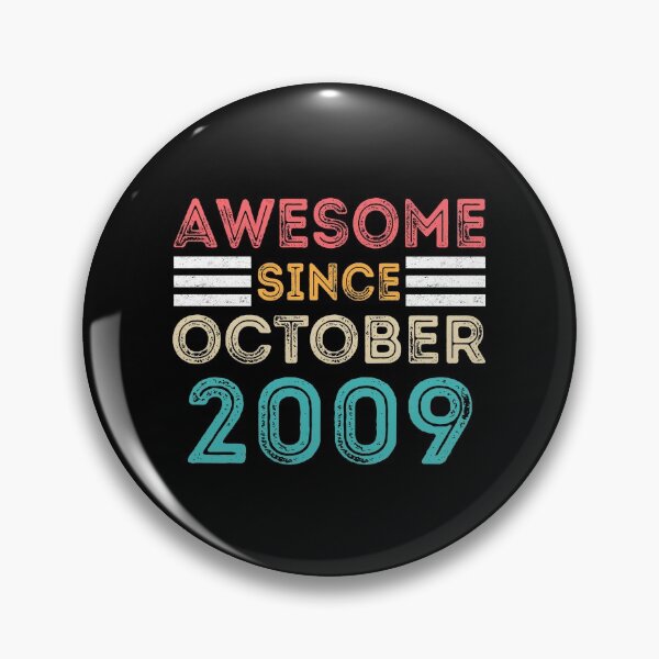 Item preview, Retro Vintage 11th Birthday - Awesome Since October 2009 designed and sold by meedTee.
