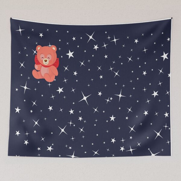 Item preview, Stars and dark blue sky with cute Bear designed and sold by MixDesigns03.