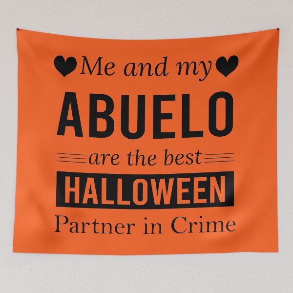 Item preview, For Abuelo Spanish grandfather in Espanol Halloween partner in crime orange design designed and sold by anins-azuree.