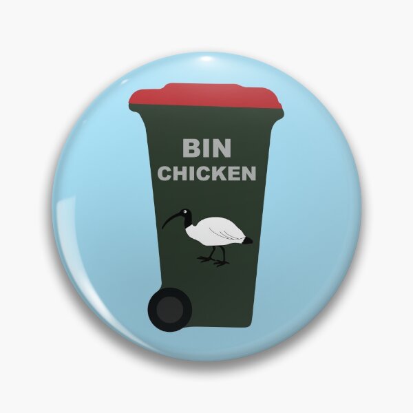 Item preview, Rubbish Bin Chicken on Blue designed and sold by Digitaldingo.