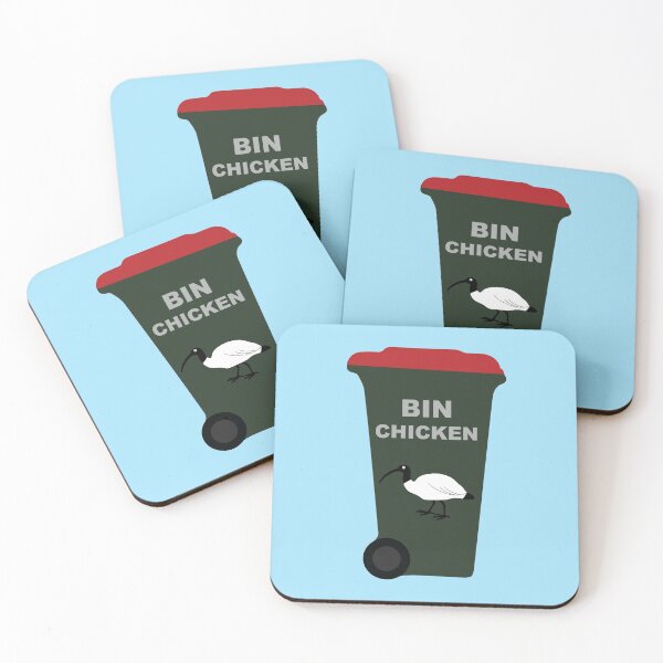 Item preview, Rubbish Bin Chicken on Blue designed and sold by Digitaldingo.