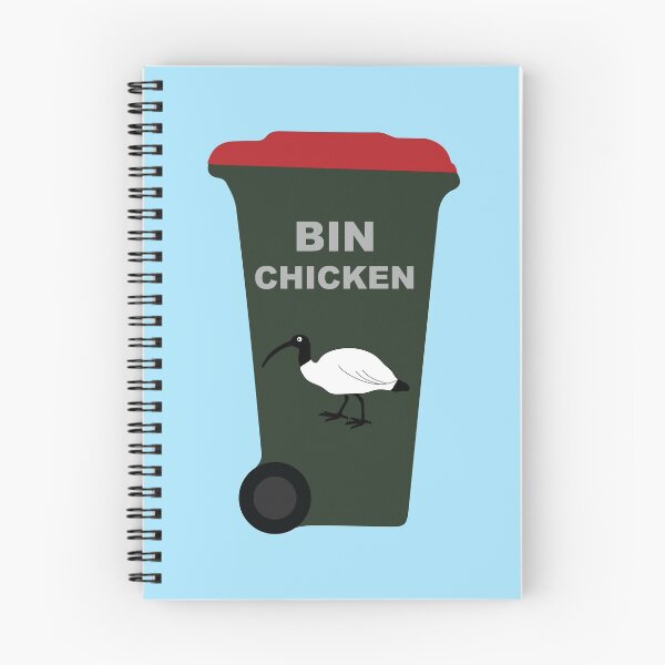 Item preview, Rubbish Bin Chicken on Blue designed and sold by Digitaldingo.