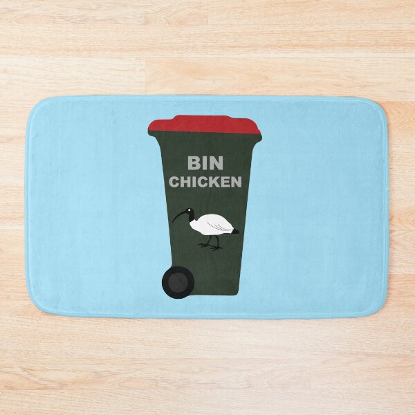 Item preview, Rubbish Bin Chicken on Blue designed and sold by Digitaldingo.