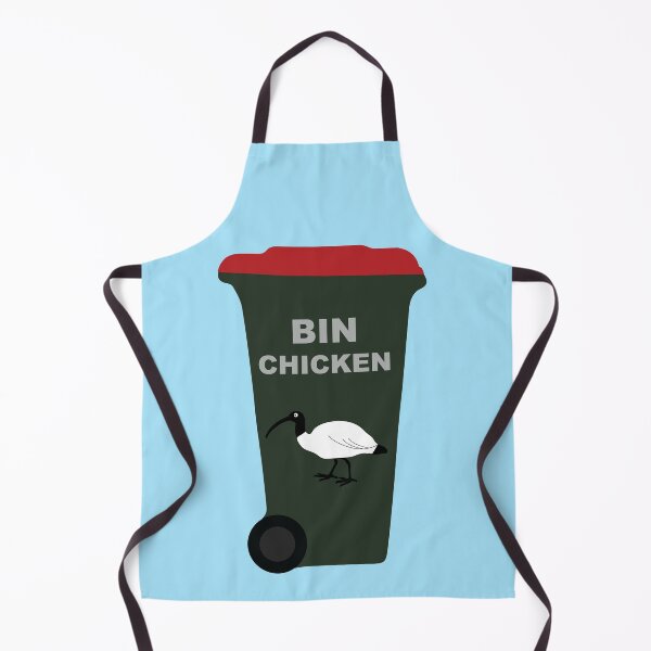 Item preview, Rubbish Bin Chicken on Blue designed and sold by Digitaldingo.
