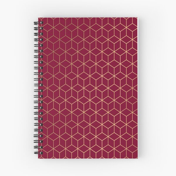 Item preview, Wine Red Cherry Red Gold Geometric Pattern designed and sold by Vic Torys ☆.