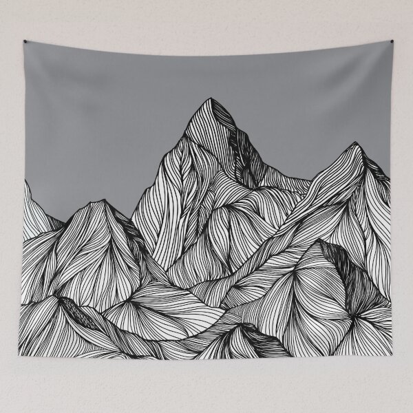 Item preview, Mountain sketch gray designed and sold by lolamawi.
