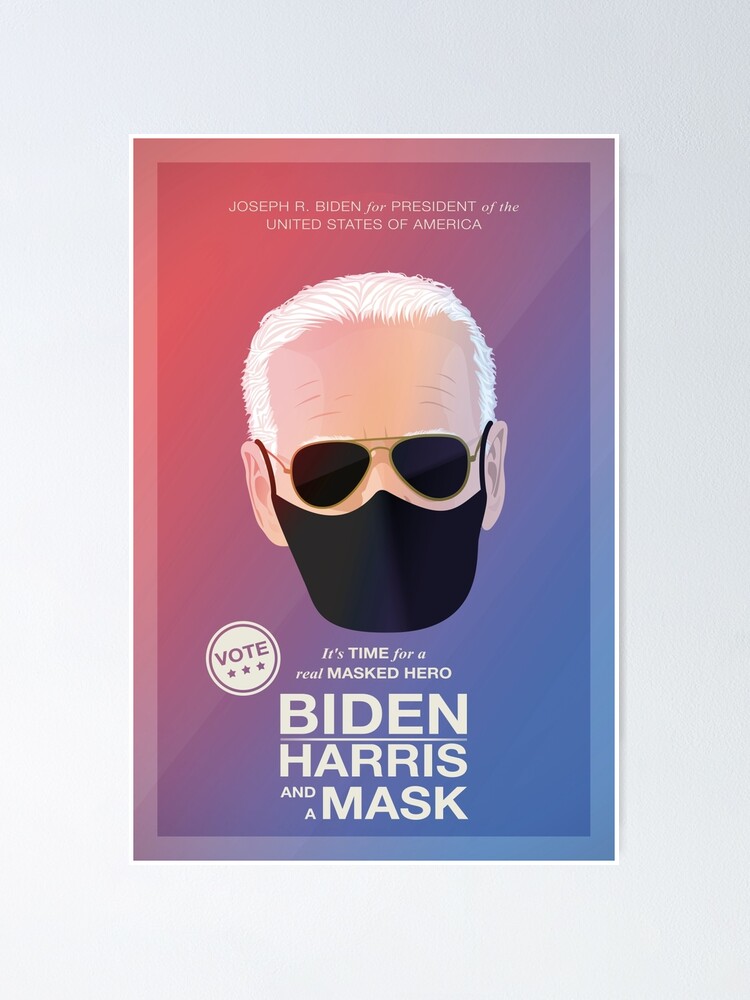 Alternate view of BIDEN HARRIS and a MASK (red) Poster
