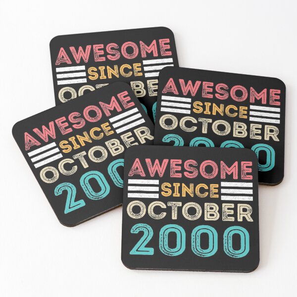 Item preview, Retro Vintage 20th Birthday - Awesome Since October 2000 designed and sold by meedTee.