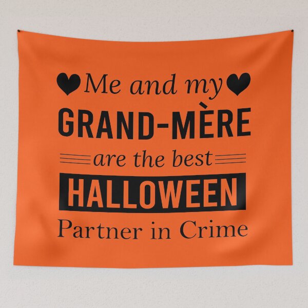 Item preview, For Grand-mère French grandmother Halloween partner in crime orange design designed and sold by anins-azuree.