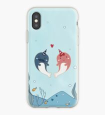 Cute Narwal Couple iPhone Case